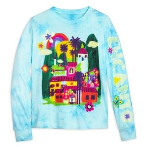 NWT Disney Womens Encanto Tie-Dye Long Sleeve T-Shirt Blue 1X *See Descr*